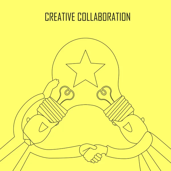 Kreatives Kooperationskonzept — Stockvektor