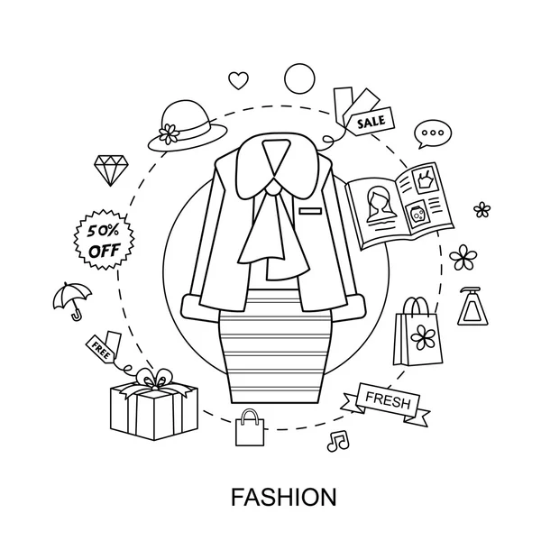 Concepto de moda — Vector de stock