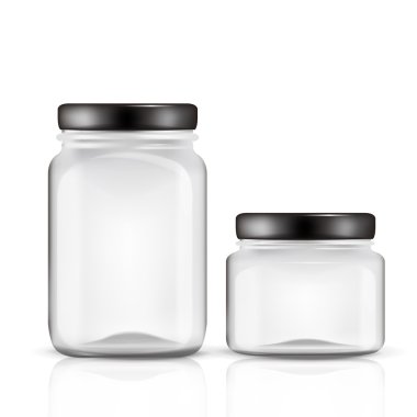 glass jars set clipart