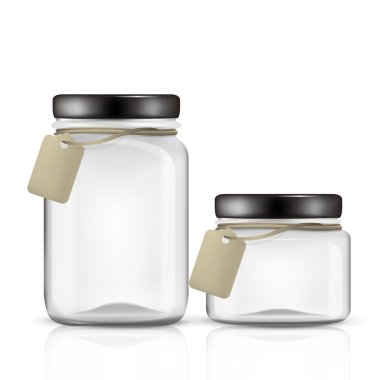 glass jars set clipart