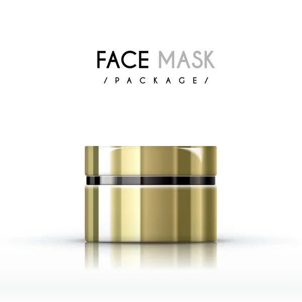 Pacote máscara facial creme —  Vetores de Stock