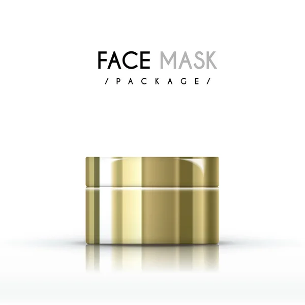 Crème gezicht masker pakket — Stockvector