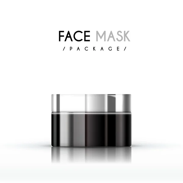 Pacote máscara facial creme —  Vetores de Stock