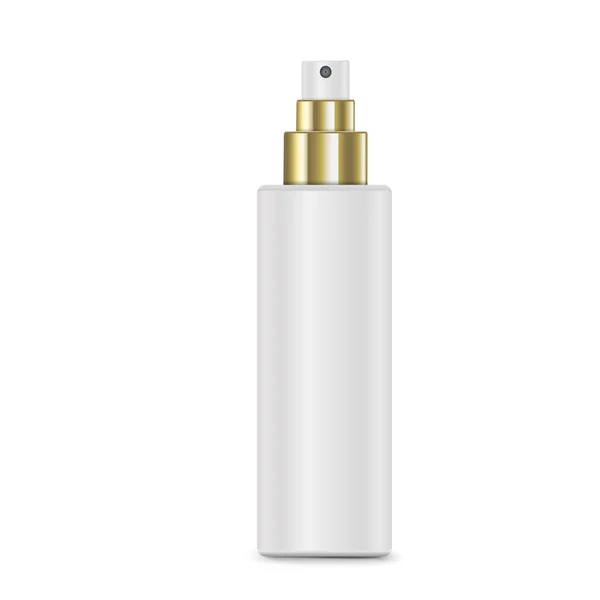 Bottiglia spray bianco cosmetico — Vettoriale Stock