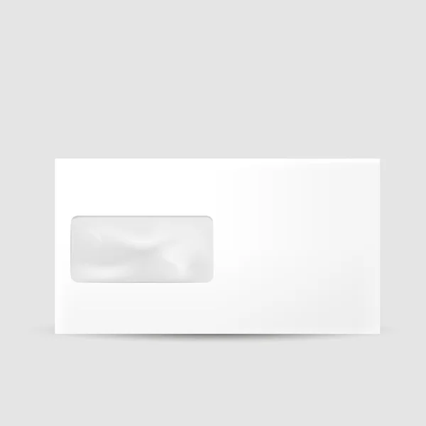 Tomma kuvert med fönster — Stock vektor