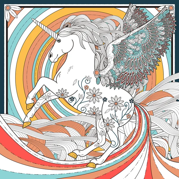 Fantastique licorne — Image vectorielle