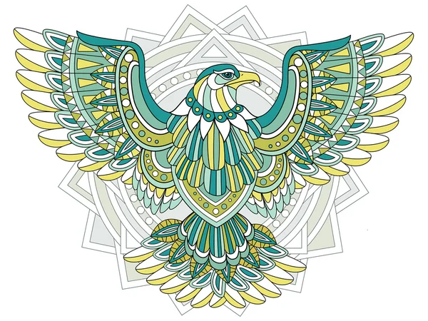 Águila voladora — Vector de stock