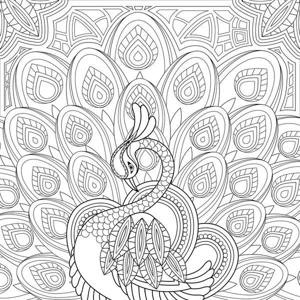 Pavo real elegante — Vector de stock