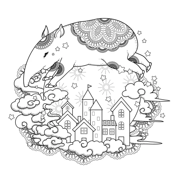 Schattig tapir — Stockvector