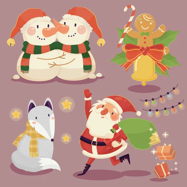 Christmas elements — Stock Vector