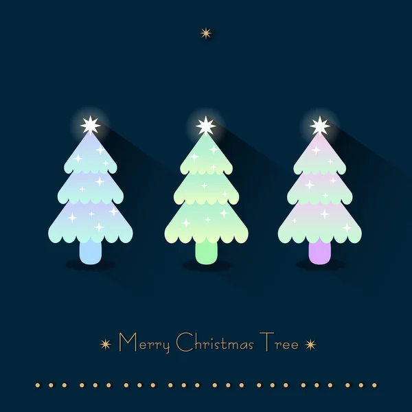 Lighting Christmas trees — Stock Vector