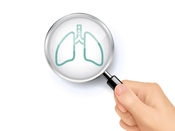 Icono de línea pulmonar — Vector de stock