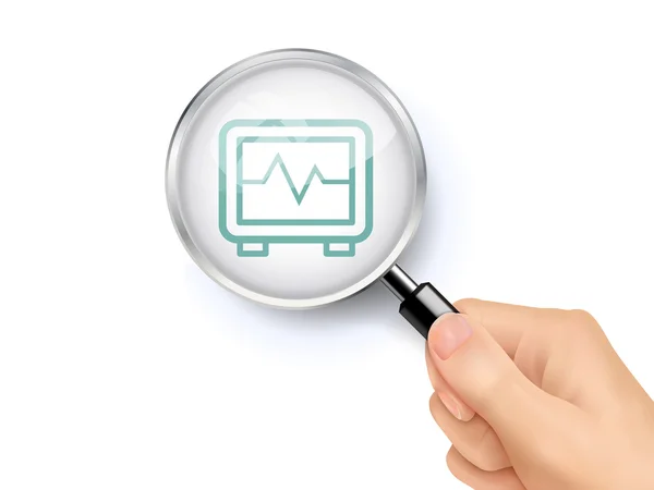 Elektrocardiogram lijn pictogram — Stockvector