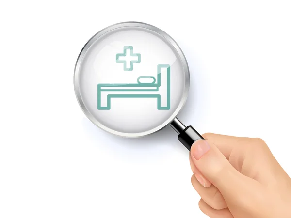 Icono de cama de hospital — Vector de stock