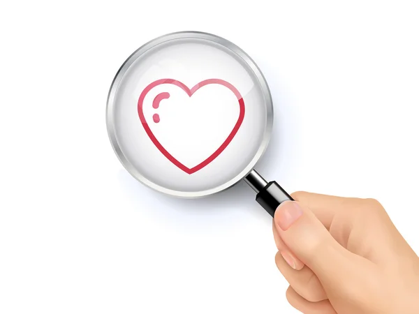 Close up look at heart icon — Stock Vector