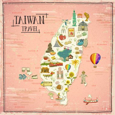 Tayvan seyahat harita