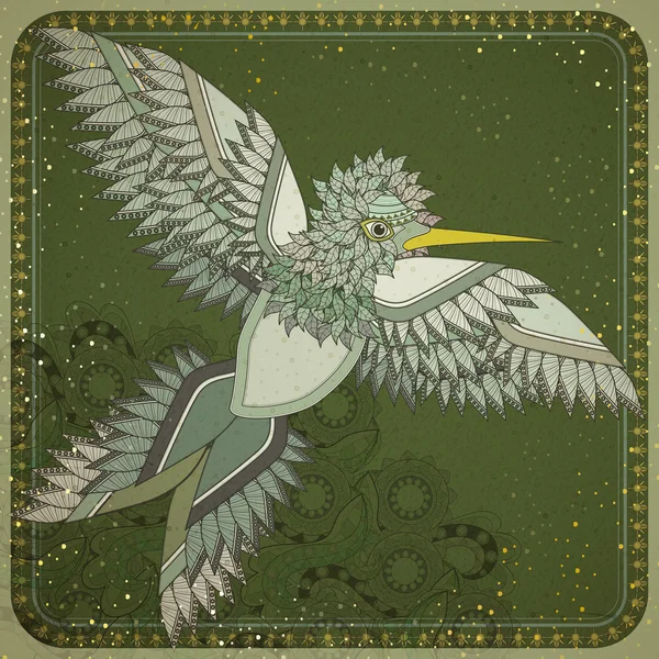 Elegante vliegende vogel — Stockvector