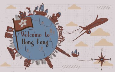 Hong Kong seyahat poster 