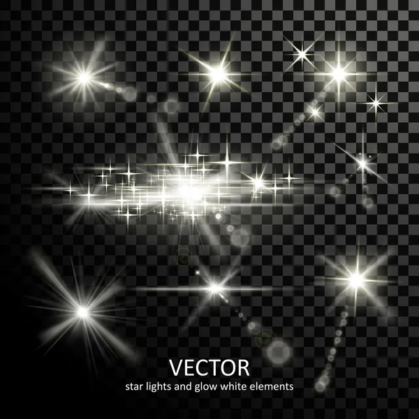 Коллекция светлых блесков — стоковый вектор