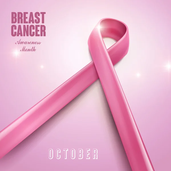 Medvetenhet om bröstcancer Månad — Stock vektor
