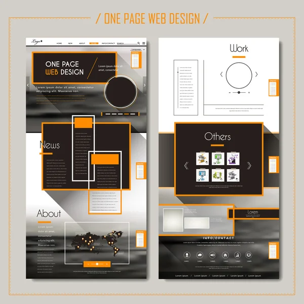 Moderno uma página web design —  Vetores de Stock