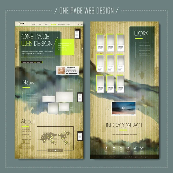 Moderno uma página web design —  Vetores de Stock