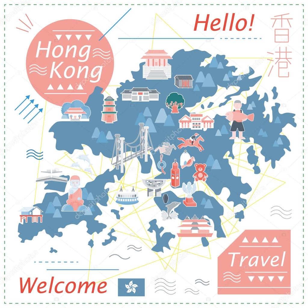 Hong Kong map design