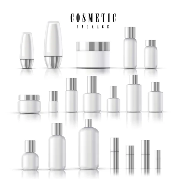 Coleção de embalagem cosmética em branco —  Vetores de Stock