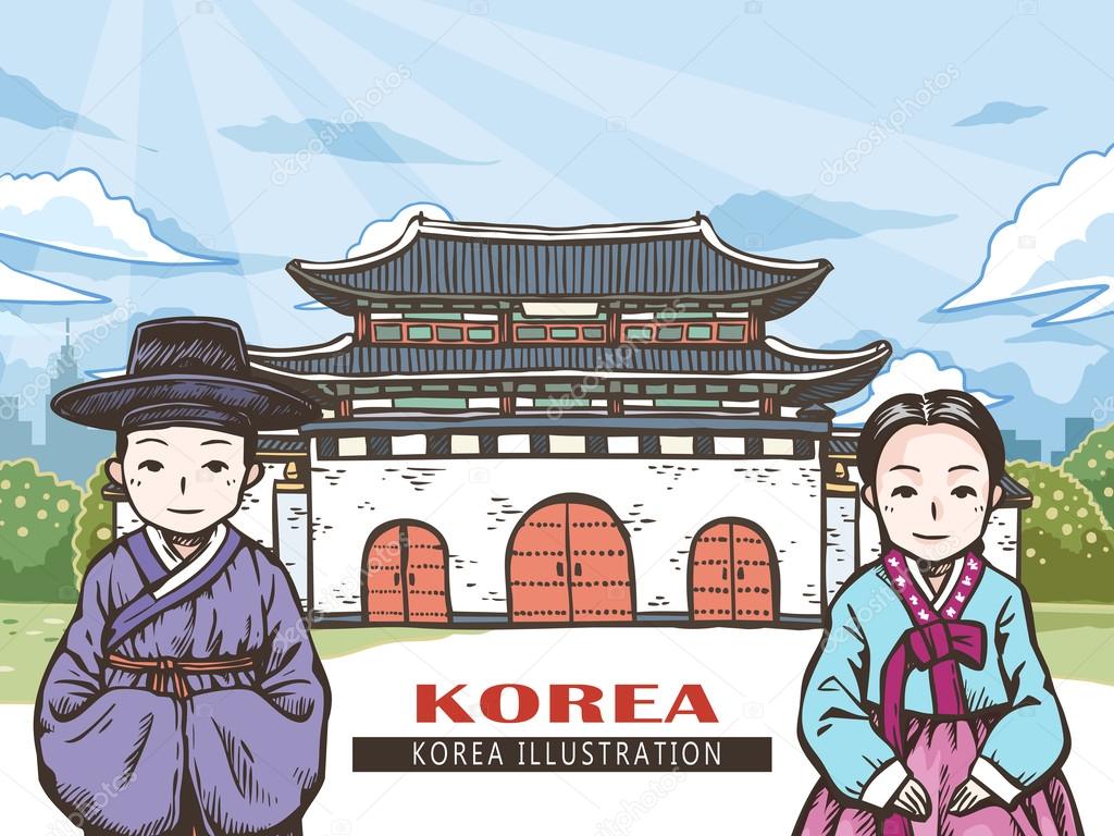 Korean travel concept