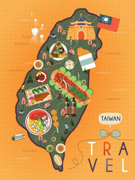 Taiwan specialità poster — Vettoriale Stock