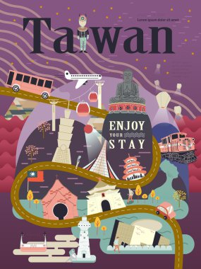 Tayvan seyahat poster 