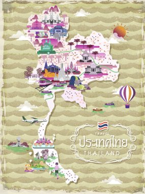 Tayland seyahat harita