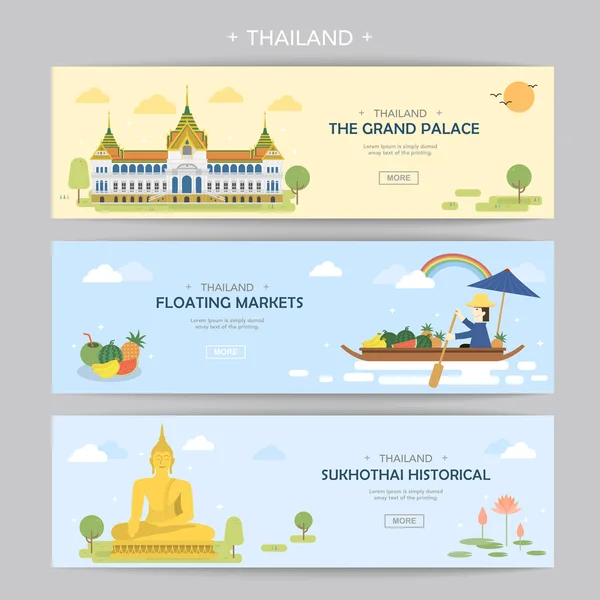 Tayland kavramı afiş — Stok Vektör