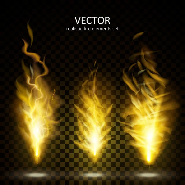 Elementos de llama de fuego — Vector de stock