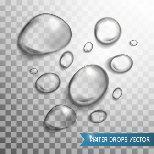 Gotas de agua elementos — Vector de stock