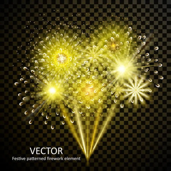 Gyönyörű tűzijátékok gyűjtemény — Stock Vector