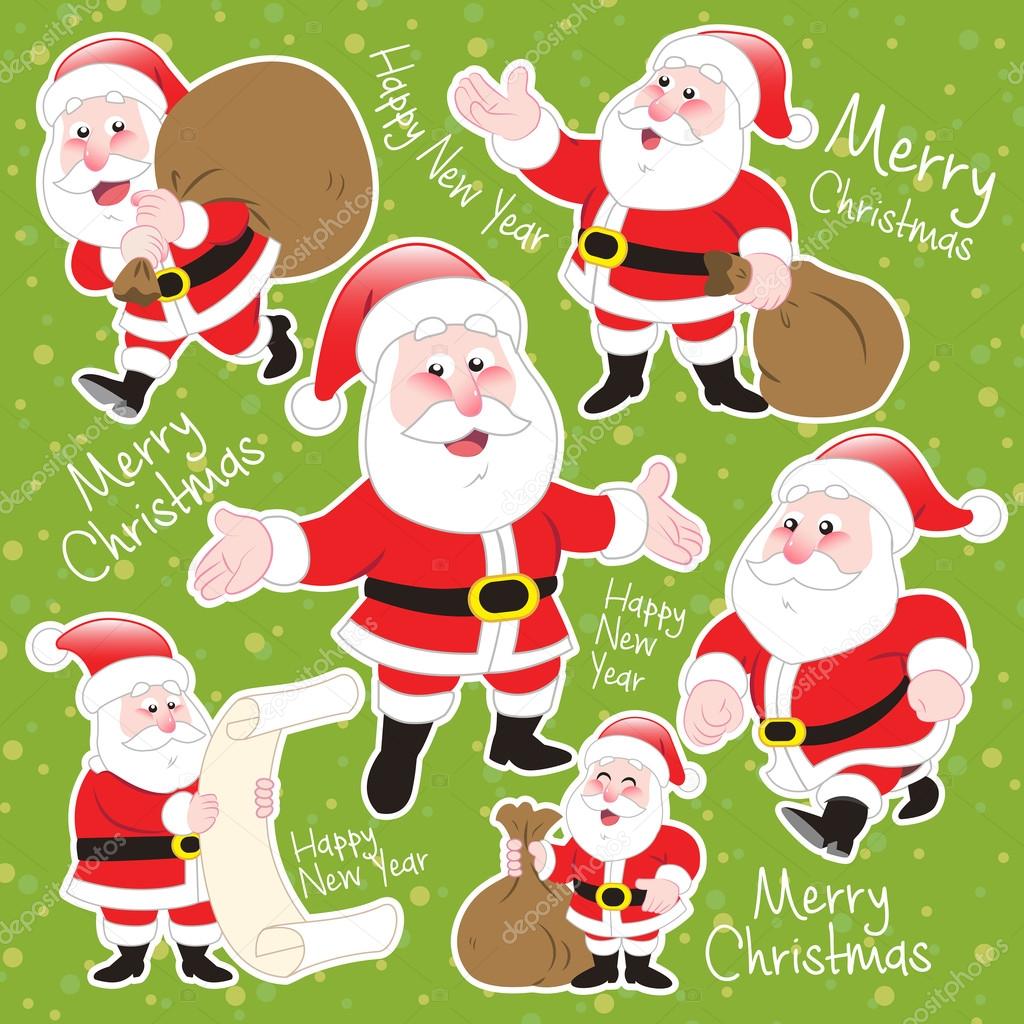 cute cartoon Santa Claus collection