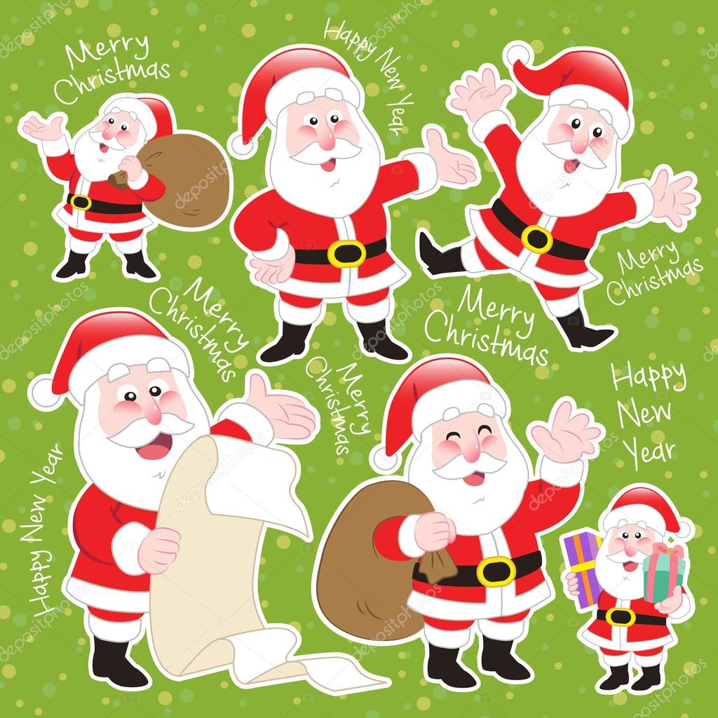 cute cartoon Santa Claus collection