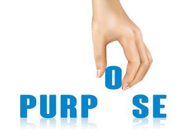 purpose word taken away by hand  clipart