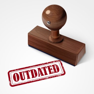 Kırmızı ile modası geçmiş damgası 