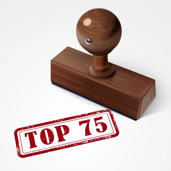 Top 75 Marke in rot — Stockvektor