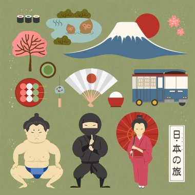 güzel Japonya geleneksel öğeleri