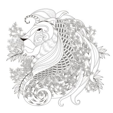 çekici aslan boyama sayfası