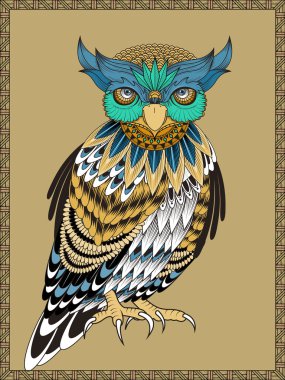 zarif Baykuş boyama sayfası