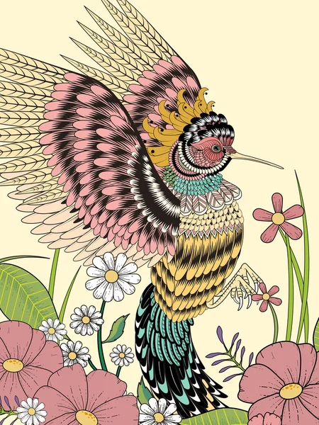 Página para colorear colibrí encantador — Archivo Imágenes Vectoriales