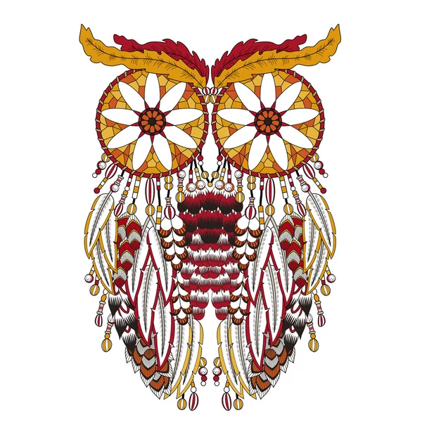Breathtaking owl coloring page Vector Graphics