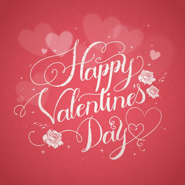 Feliz día de San Valentín caligrafía — Vector de stock