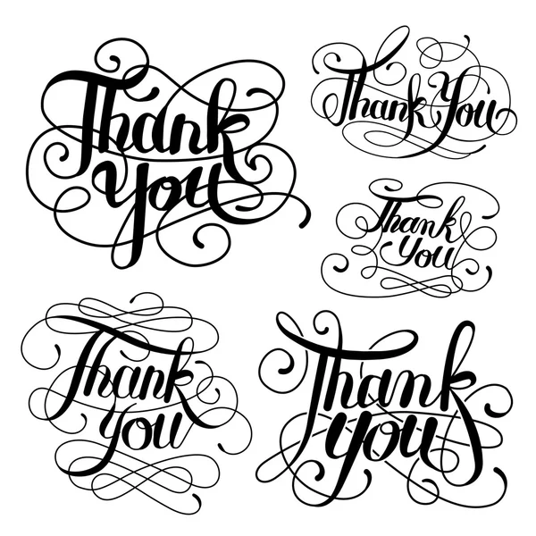 Merci collection de calligraphie — Image vectorielle