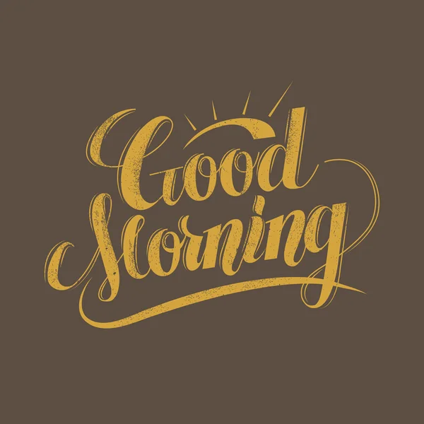 Dobré ráno kaligrafie design — Stockový vektor