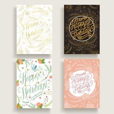 Mutlu tatiller poster ayarla